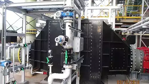 Acid scrubber at a fertilizer plant